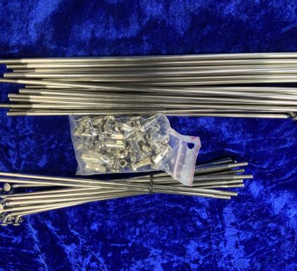Spoke Set. 21'' 1979 & 1982 Front Wheel 36 pcs. Stainless Steel Spokes / Plated Nipples