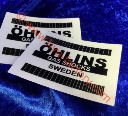 Ohlins Piggyback Twinshock pre 1983 Decal. (Pair)